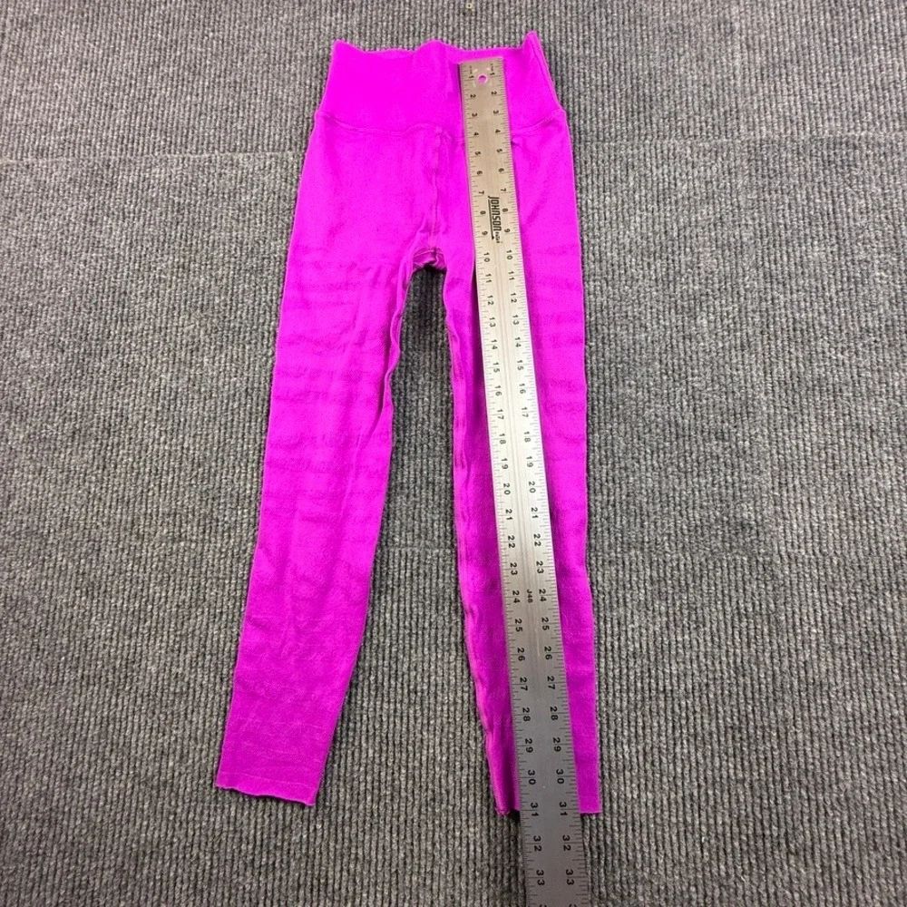 Fabletics SculptKnit Size Unknown High Waisted Leggings Magenta Purple Textured